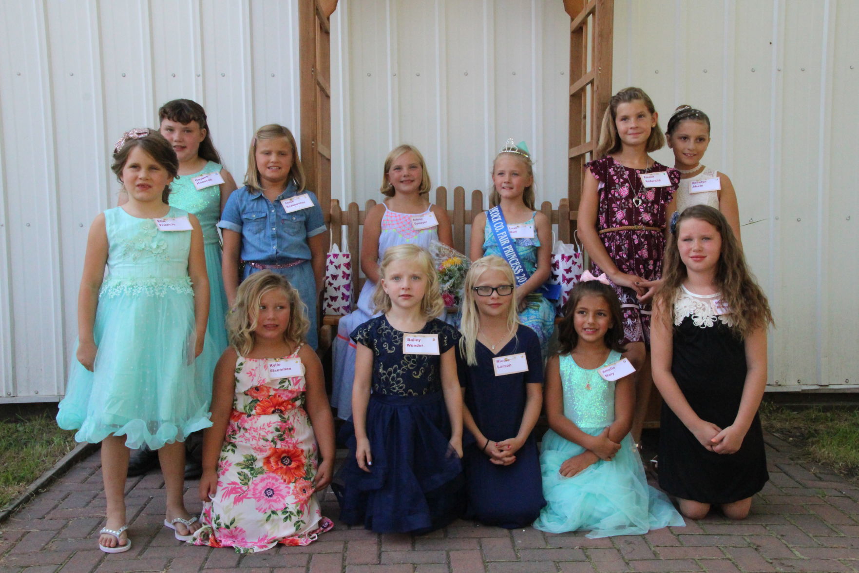 2019 Hancock County District Fair Princess contestants